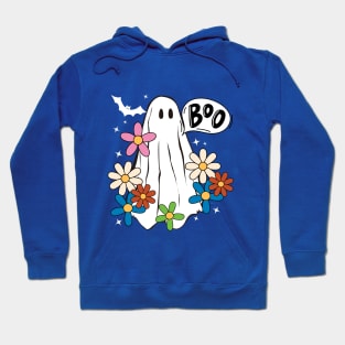 Funny Scary Retro Halloween Ghost Graphic Art Hoodie